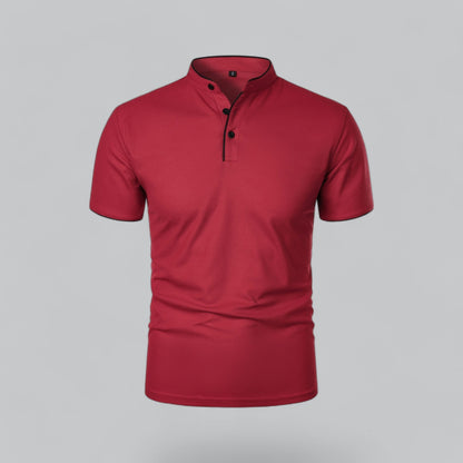 Tadhg | Collarless Polo Shirt