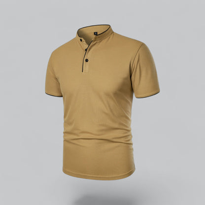 Tadhg | Collarless Polo Shirt