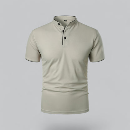 Tadhg | Collarless Polo Shirt