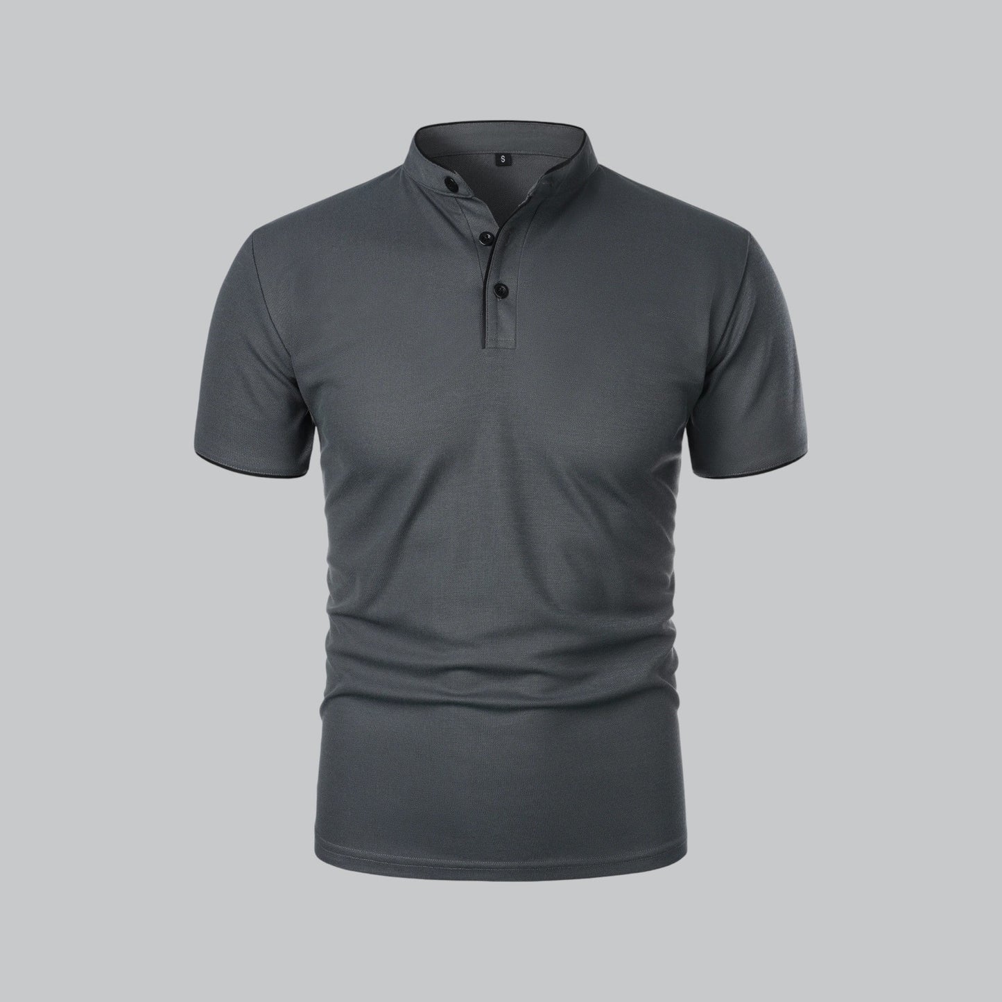 Tadhg | Collarless Polo Shirt