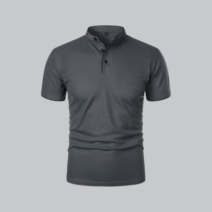 Tadhg | Collarless Polo Shirt