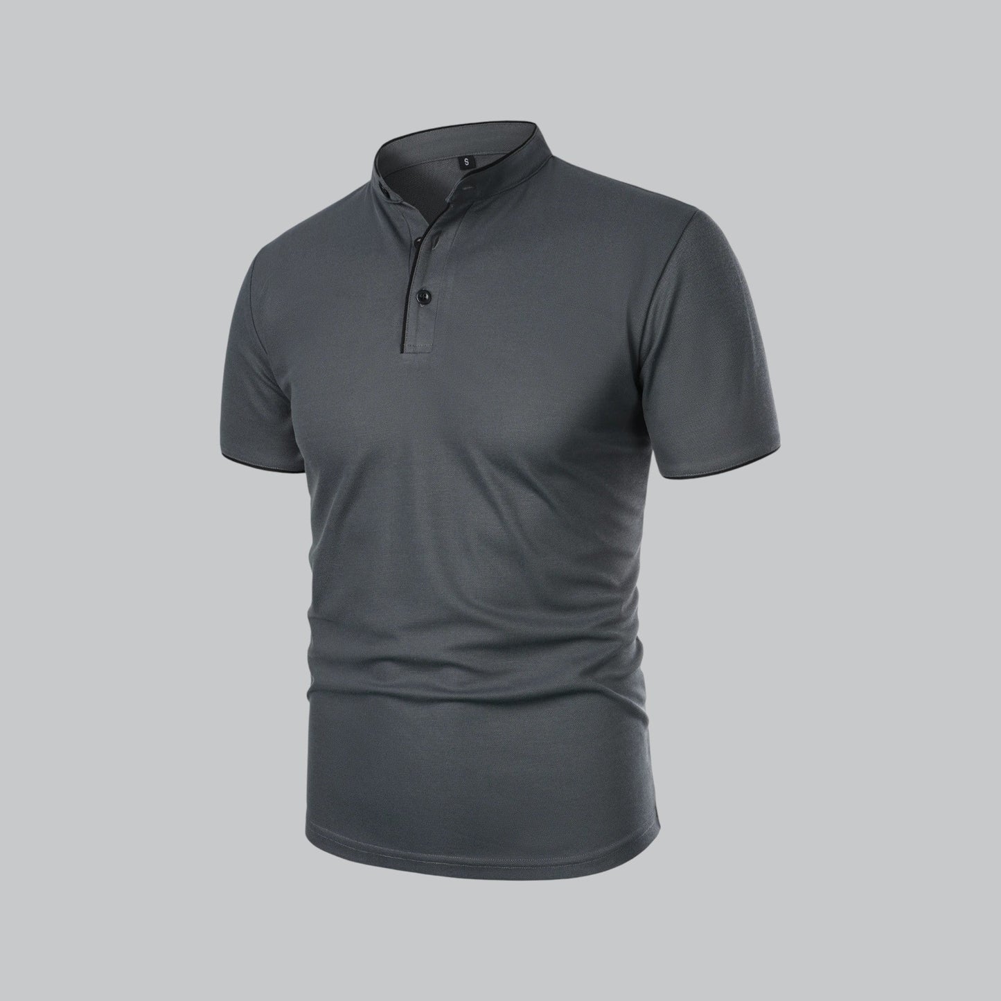 Tadhg | Collarless Polo Shirt