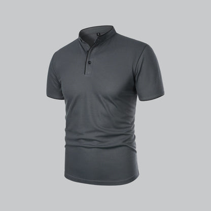 Tadhg | Collarless Polo Shirt