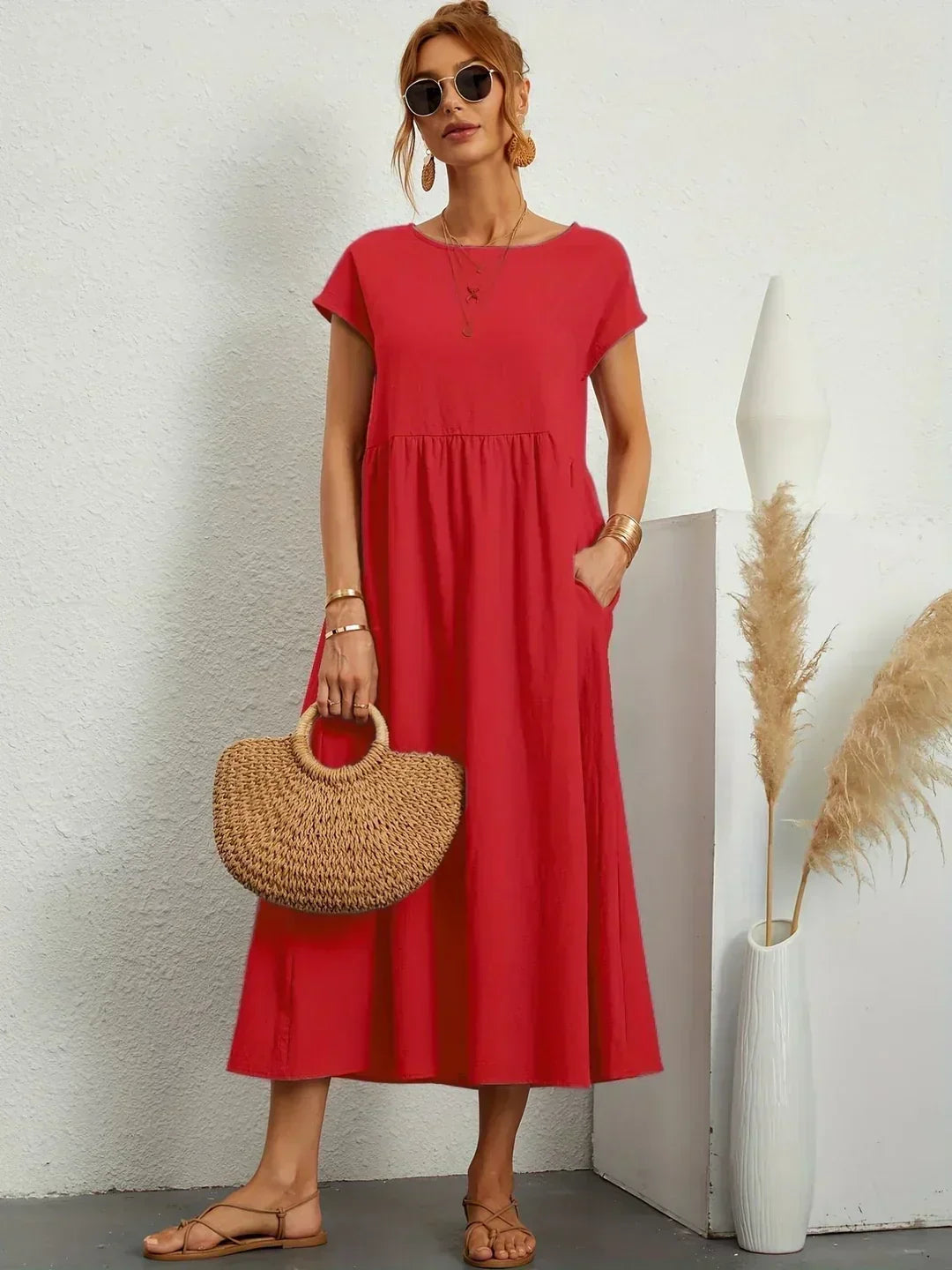 Aisling™ | Fluid Midi Dress