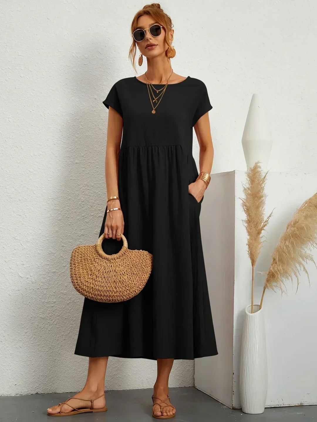 Aisling™ | Fluid Midi Dress
