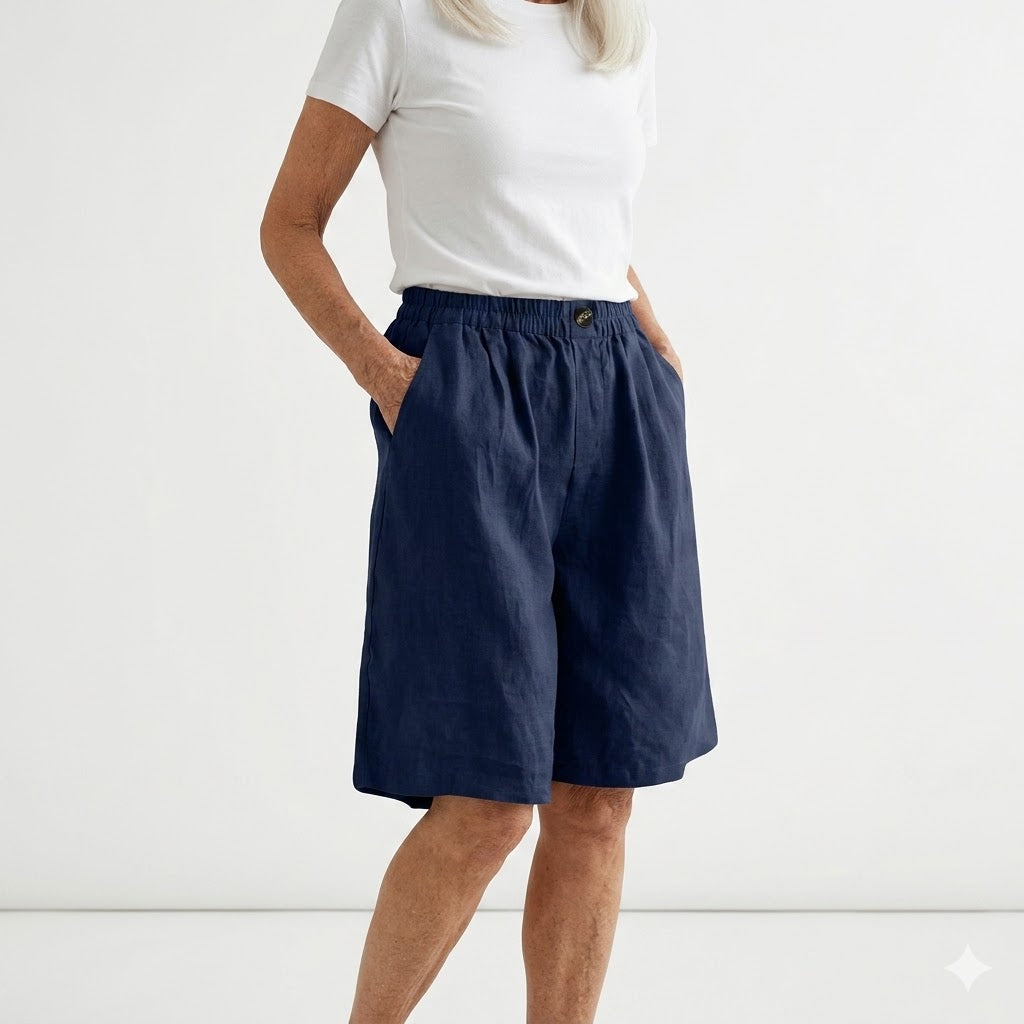 Orla™ - Wide Elastic-Waist Shorts with Natural Summer Comfort