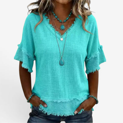Saorlaith | V-Neck Blouse