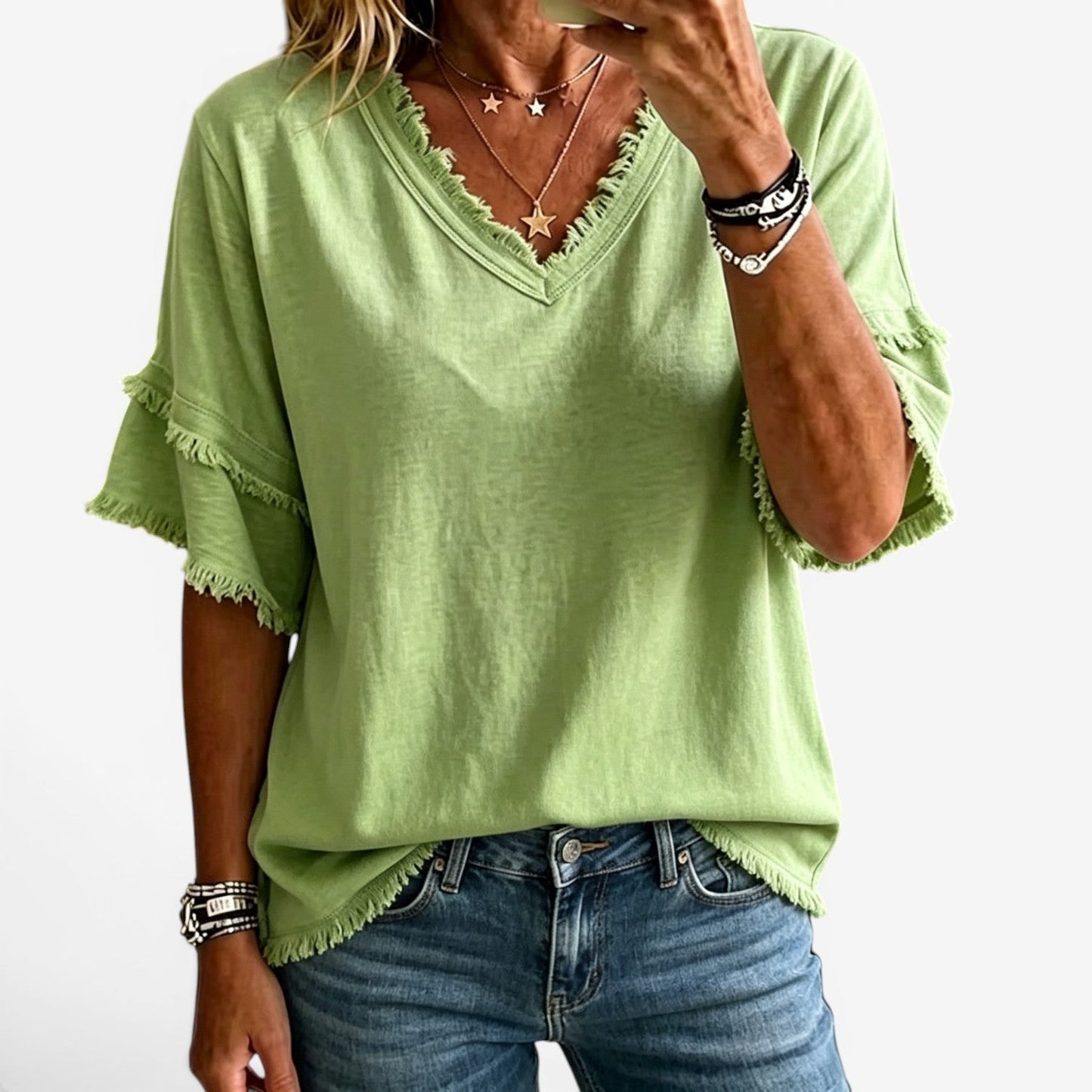 Saorlaith | V-Neck Blouse