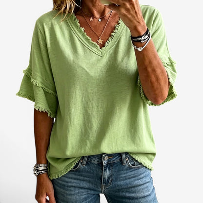 Saorlaith | V-Neck Blouse