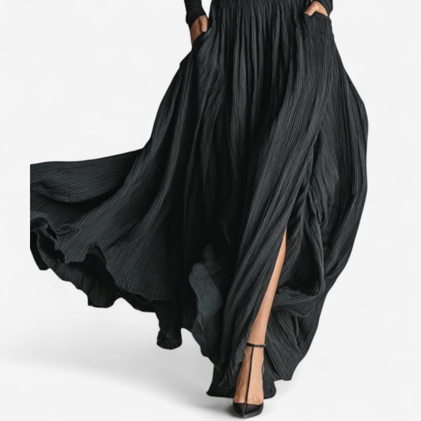 Aimend | High-Waist Maxi Dress