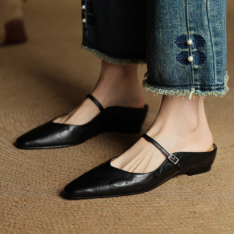 Tríona | Vintage Leather Mules
