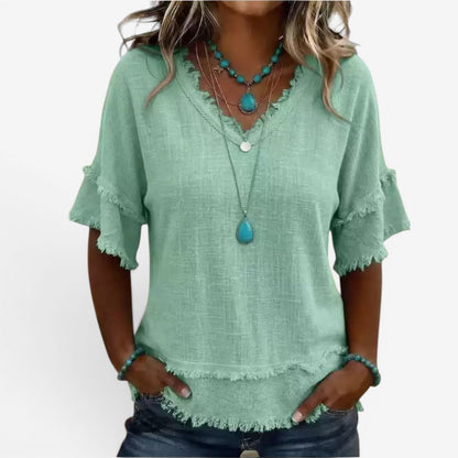 Saorlaith | V-Neck Blouse