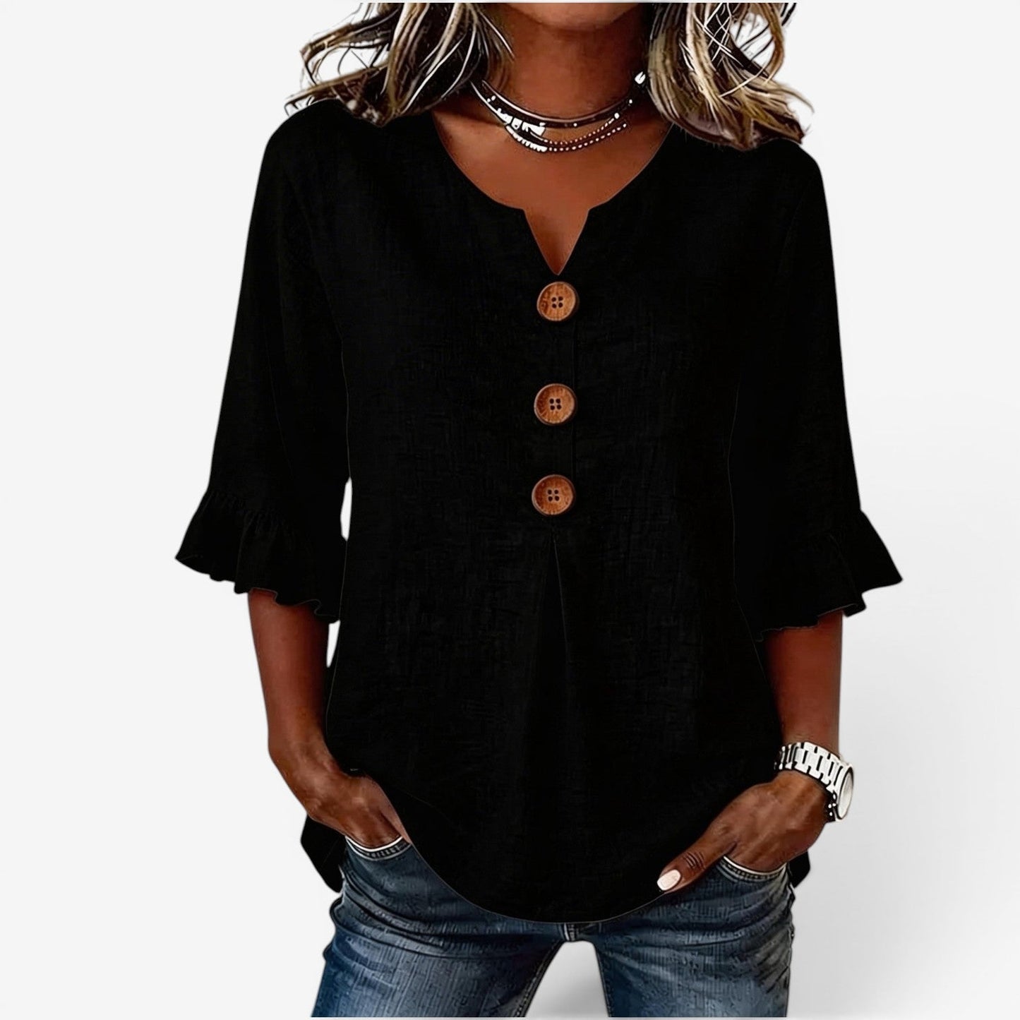 Clára | Casual Button Blouse