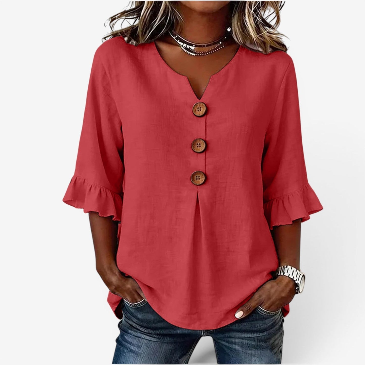 Clára | Casual Button Blouse