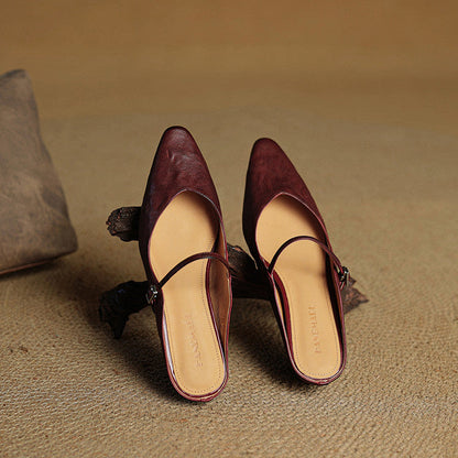 Tríona | Vintage Leather Mules