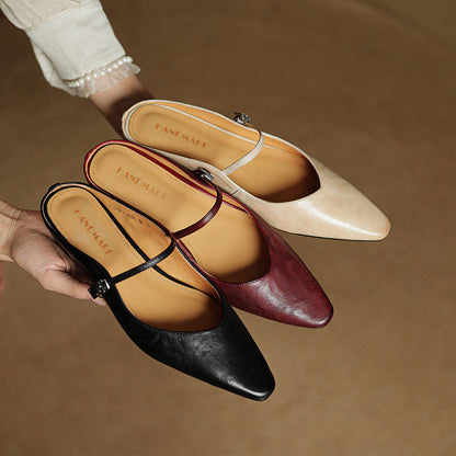 Tríona | Vintage Leather Mules
