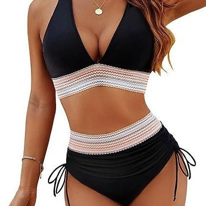 Colorful striped bikini