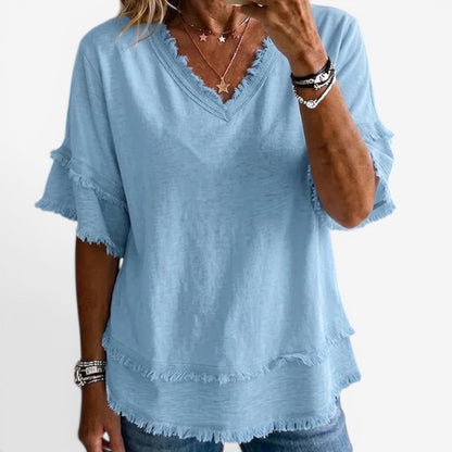 Saorlaith | V-Neck Blouse