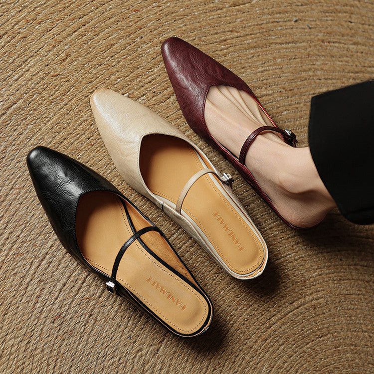 Tríona | Vintage Leather Mules