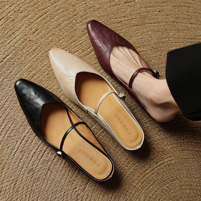 Tríona | Vintage Leather Mules