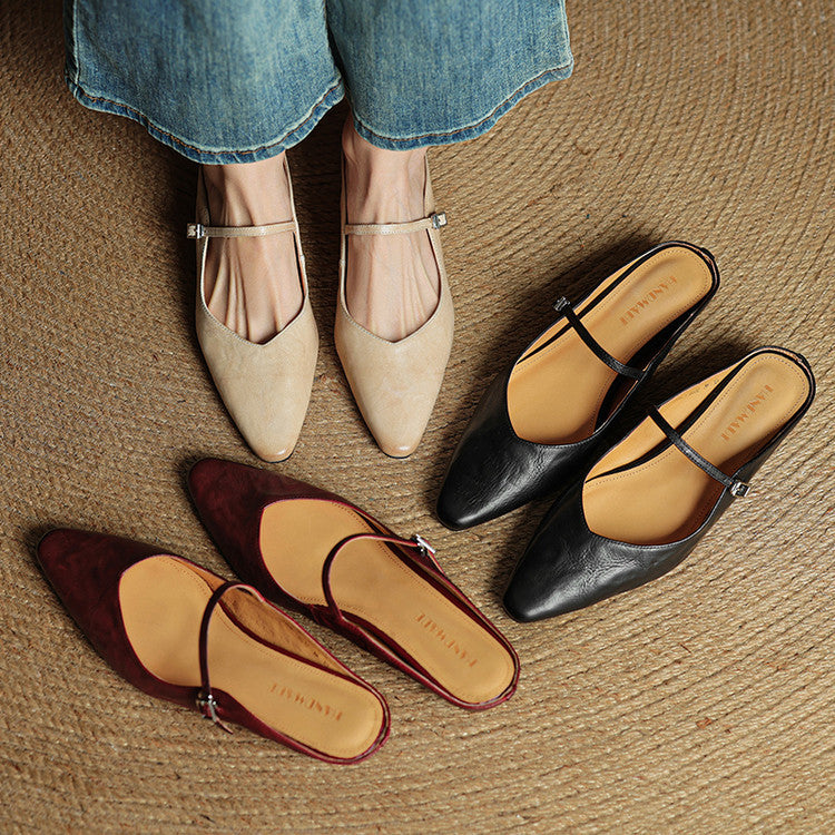 Tríona | Vintage Leather Mules