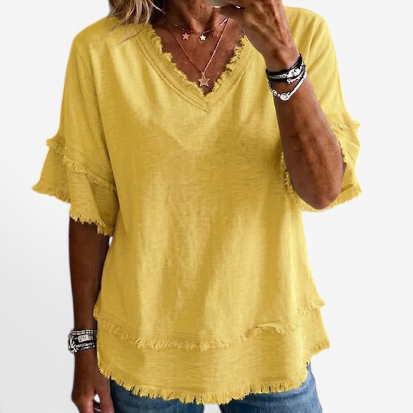 Saorlaith | V-Neck Blouse