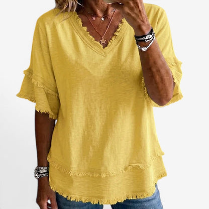 Saorlaith | V-Neck Blouse