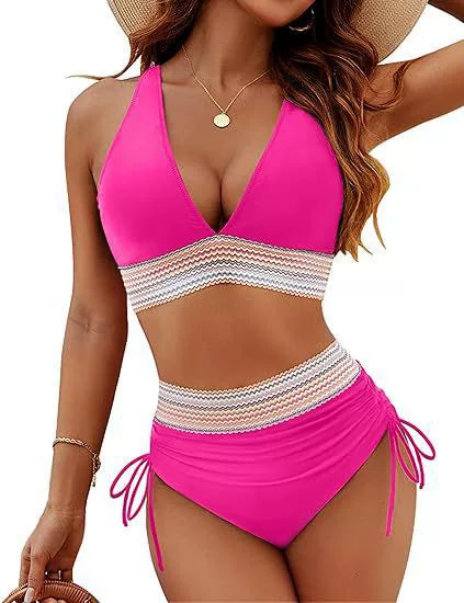 Colorful striped bikini