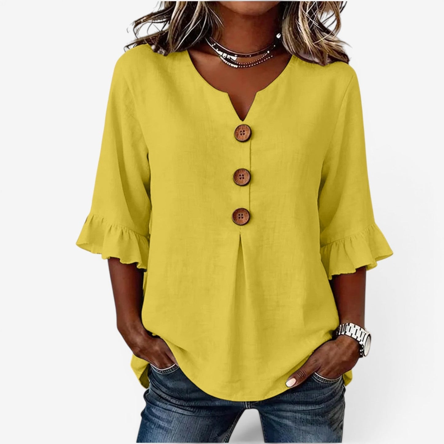 Clára | Casual Button Blouse