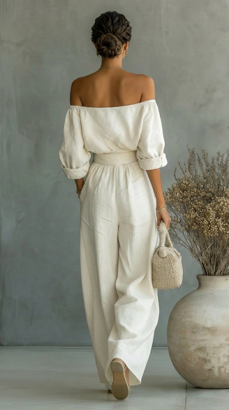 Deirdre | Linen-Effect Summer Set