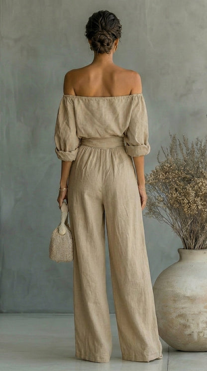 Deirdre | Linen-Effect Summer Set