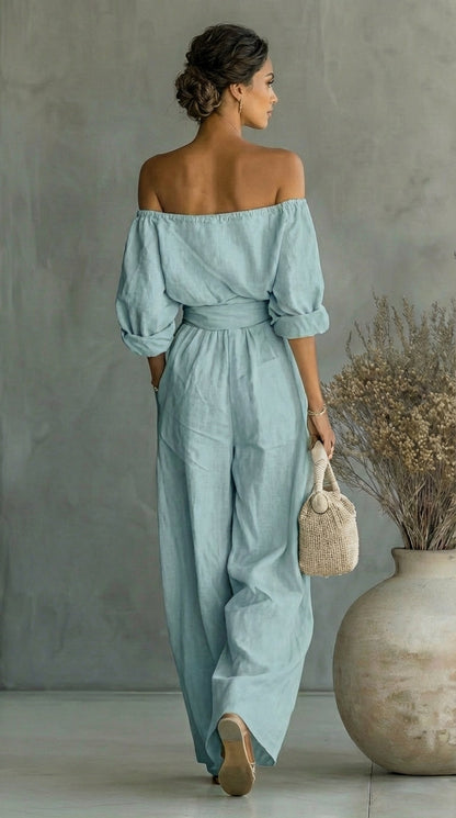 Deirdre | Linen-Effect Summer Set