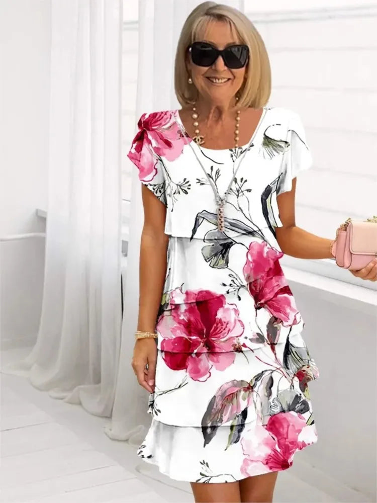 Bébhinn | Floral Ruffle Midi Dress