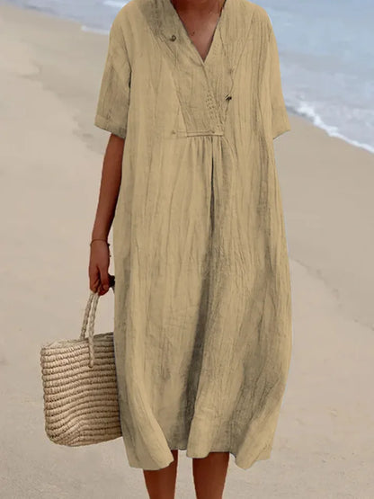 Niamh™ | Relaxed Textured Maxi Dress-