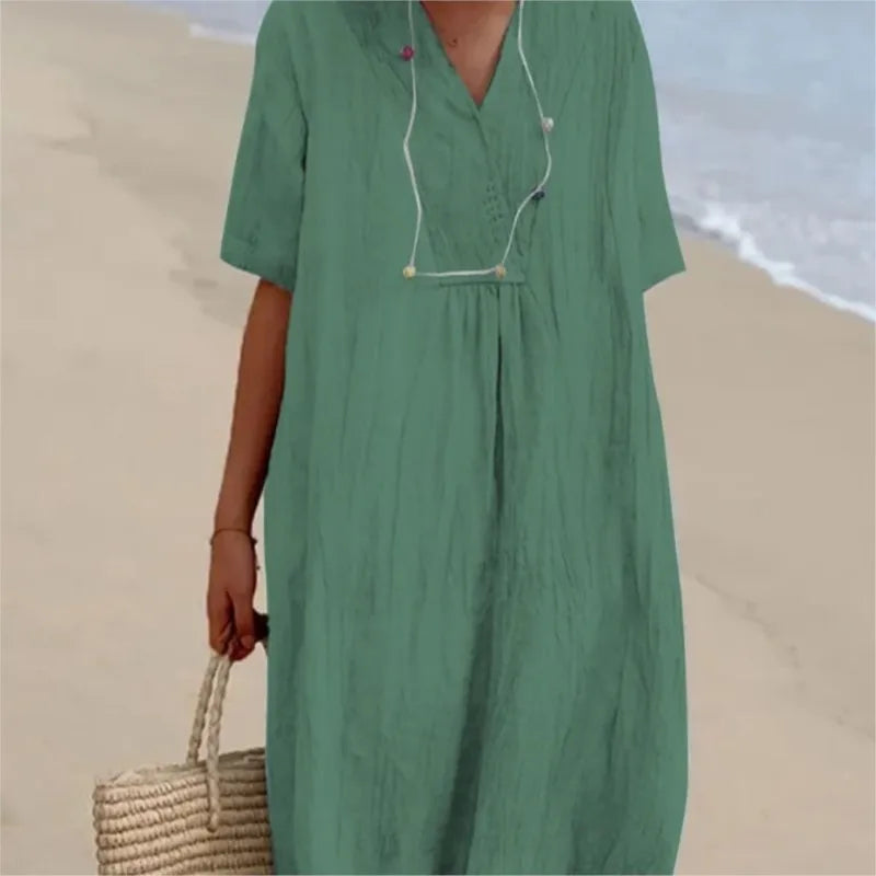 Niamh™ | Relaxed Textured Maxi Dress-