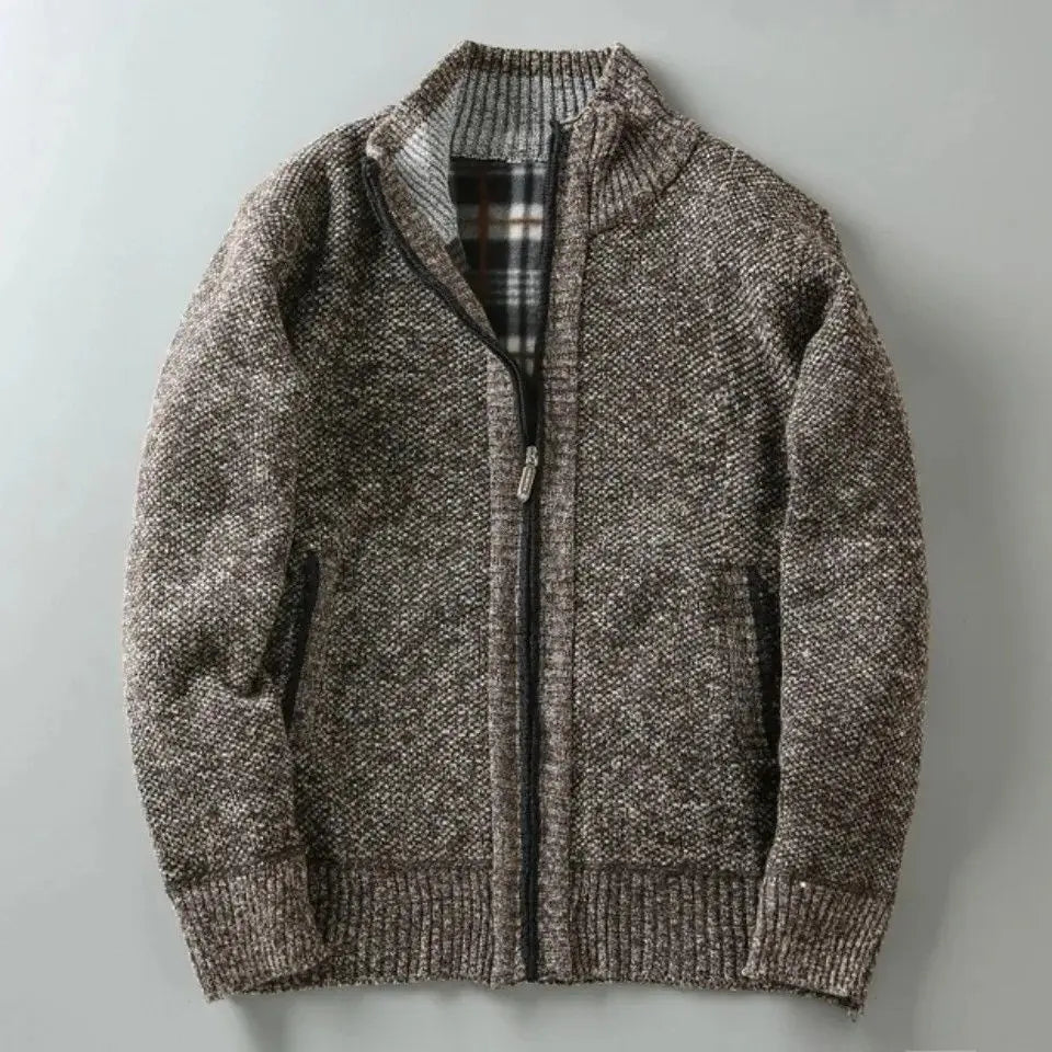 Zip Knit Cardigan | Refined Warmth with a Clean Edge