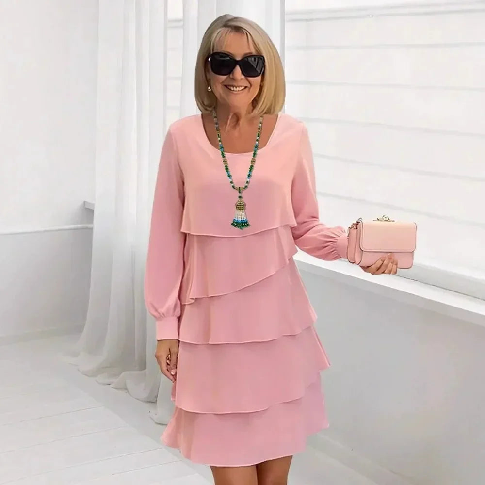 Aisling | Long-Sleeve Ruffle Dress
