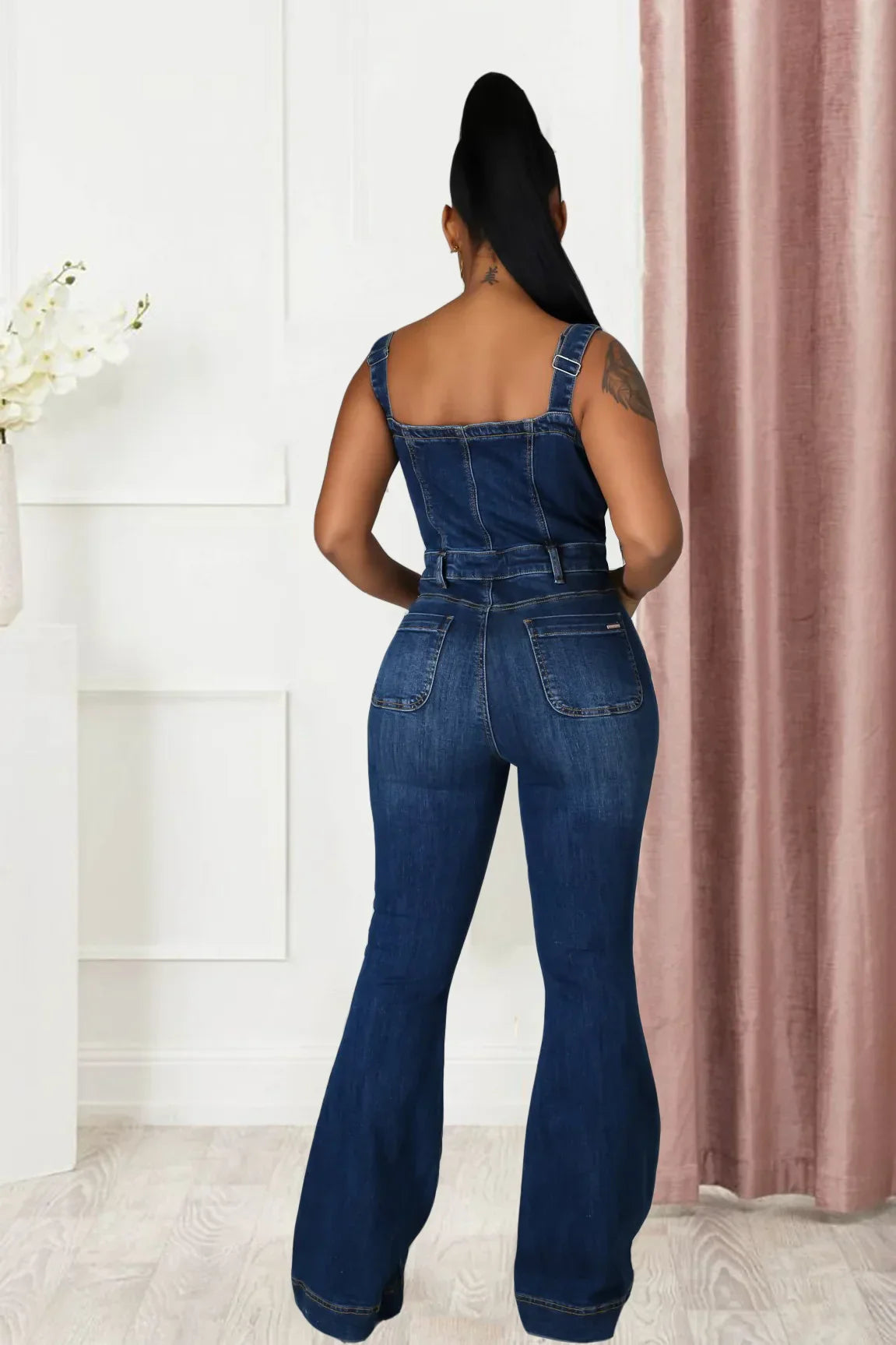 Sorcha - Wide-Leg Denim Jumpsuit