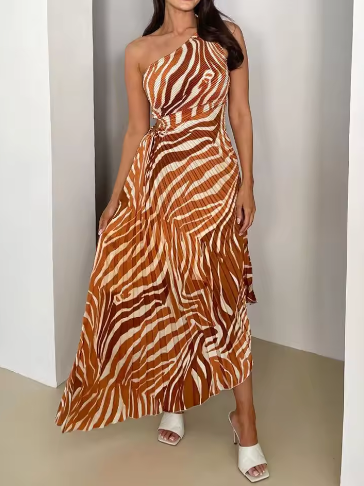 Fionnghuala | Tropical Print Evening Dress