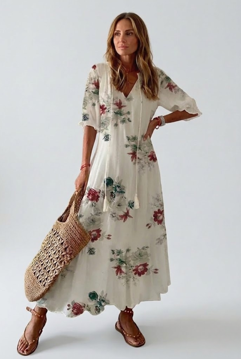 Élodie™ - Soft Floral Maxi Dress