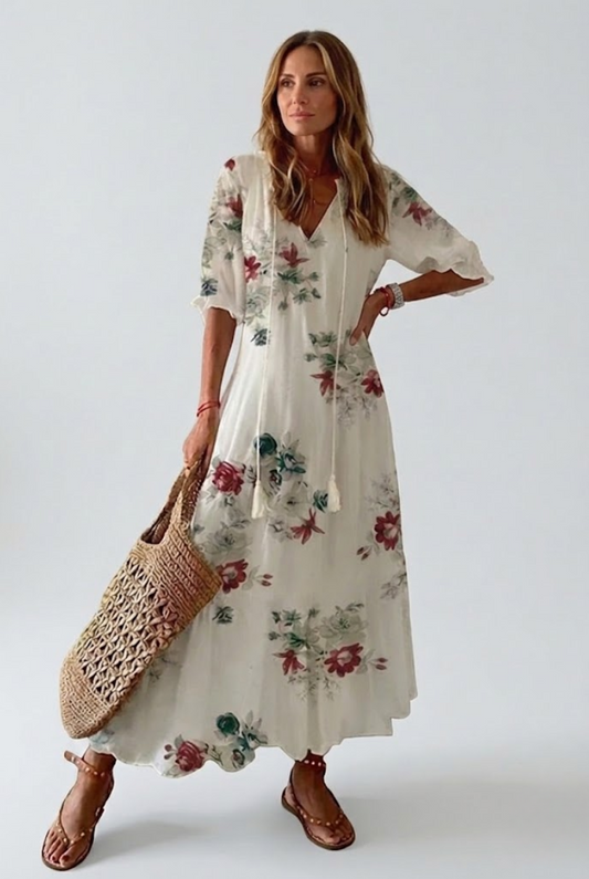 Élodie™ - Soft Floral Maxi Dress