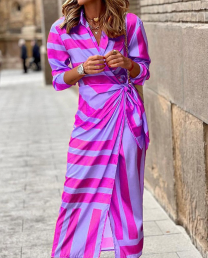 Teamhair | Printed Wrap Maxi Dress