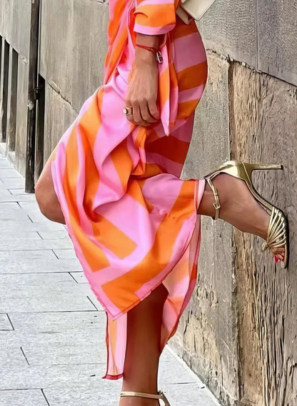 Teamhair | Printed Wrap Maxi Dress