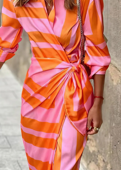 Teamhair | Printed Wrap Maxi Dress