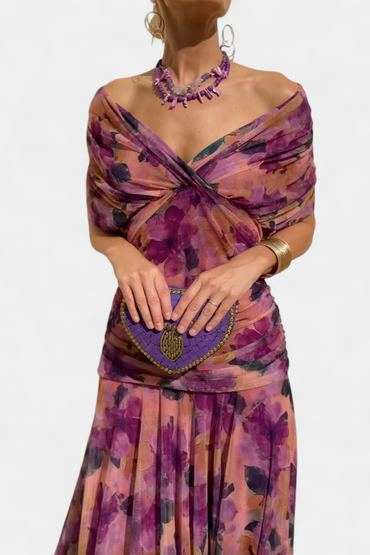 Esmé | Floral V-Neck Maxi Dress