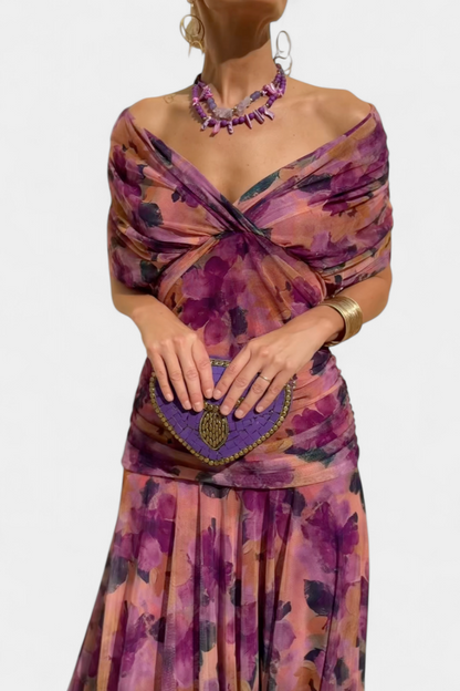 Esmé | Floral V-Neck Maxi Dress