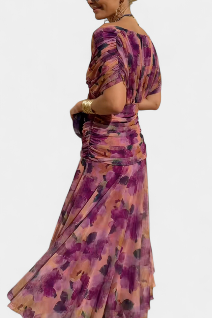 Gormfhlaith | Floral V-Neck Maxi Dress