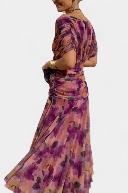 Gormfhlaith | Floral V-Neck Maxi Dress