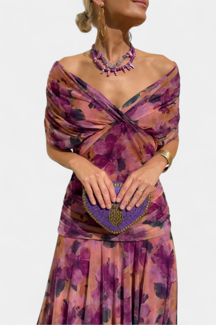 Esmé | Floral V-Neck Maxi Dress