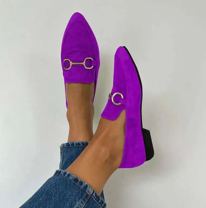 Sorcha | Timeless Suede Loafers with Classic Bit Detail